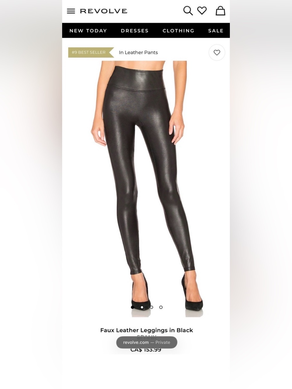 Revolve SPANX Leather Look Faux Leggings